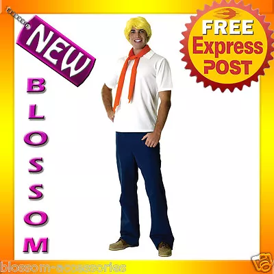 £42.36 • Buy C57 Mens Scooby-Doo Fred Halloween Fancy Dress Adult Costume 