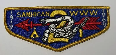 OA Lodge 2 Sanhican 50th Anniversary Flap  Boy Scout Patch XJ5 • $5.99