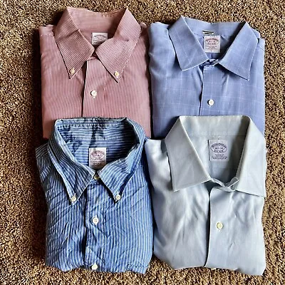 Brooks Brothers Dress Shirts Lot 4 ~ Sz 16.5-17.5 Wholesale USED Non Iron Set • $19.97