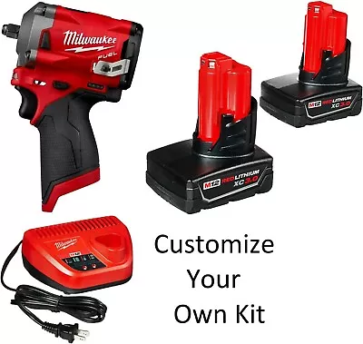 Milwaukee 2554-20 2555-20 2552-20 Impact Wrench Stubby 1/4 1/2 3/8 Build A Kit • $229.99