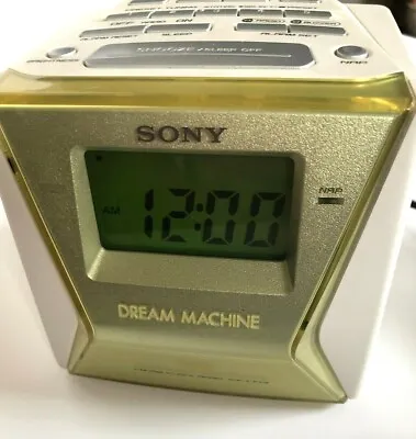 SONY Green DREAM Machine LIV FM/AM Alarm CLOCK Radio ICF-C143 Tested Works • $14.99