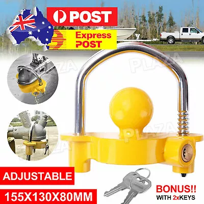 $21.95 • Buy Universal High Security Hitch Lock Caravan Trailer Coupling Tow Ball Lock