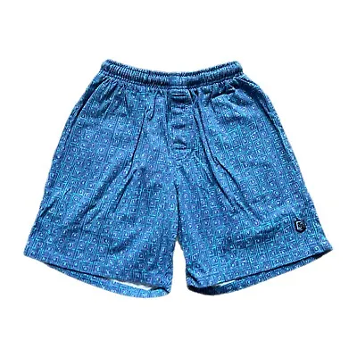 Quiksilver Cotton Lounge Shorts Neon Draw String Men’s 30 Neon Surf 80s Vintage • $49.50