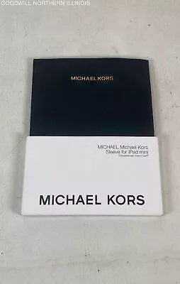 Michael Kors MK Black Saffiano Leather Ipad Mini Tech Sleeve W/COA • $9.99