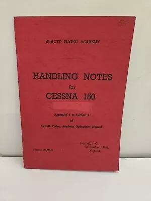 Cessna 150   Manual Vintage Vgc Handling Notes For Cessna 150 • $14.95