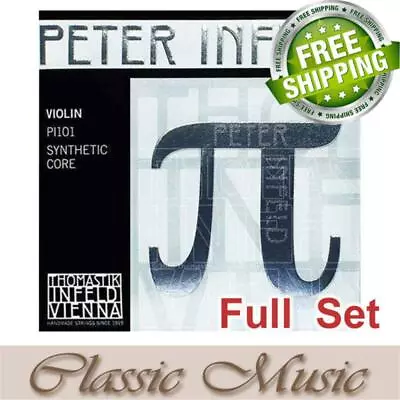 Thomastik Peter Infeld PI101 Violin Strings Full Set 4/4 Ball End Free Shipping • $93.96