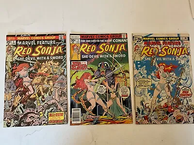 Lot Of 3 Marvel Feature With Red Sonja Comics 2 4 Red Sonja 3 - VG • $9.99