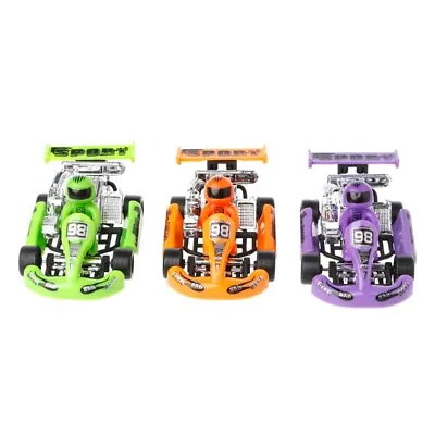 Alloy Car Model Go-Kart Racing Game Sport Vehicle Plastic Motor Pull Back Toy • £5.17