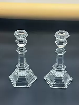 Vintage Pair Of Tiffany & Co. Crystal Candlesticks Beautiful  • $118