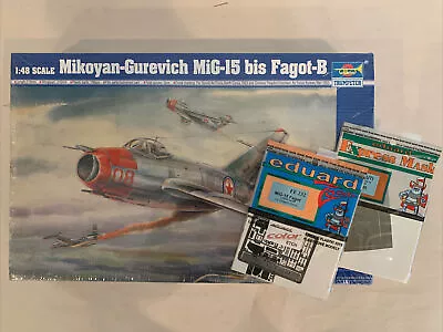 1/48 Trumpeter Mig-15 #02806 C/with Extras • $39.52