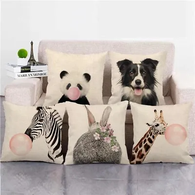 £4.79 • Buy 18  Koala Giraffe Zebra Sloth Balloon Pillow Case Rabbit Panda Dog Cushion Cover