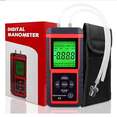 Manometer Gas Pressure Tester Ehdis Digital Air Pressure Meter Differential P... • $32.37