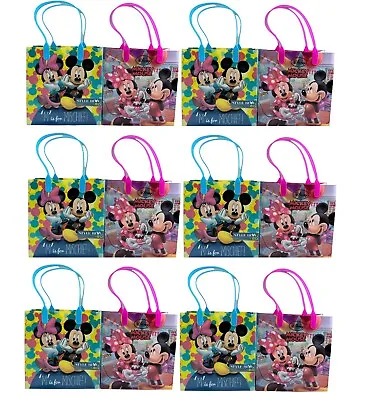 Mickey & Minnie Mouse 12 Pcs Party Goody Bags Birthday Party SMALL 6  Gift Bags  • $12.99