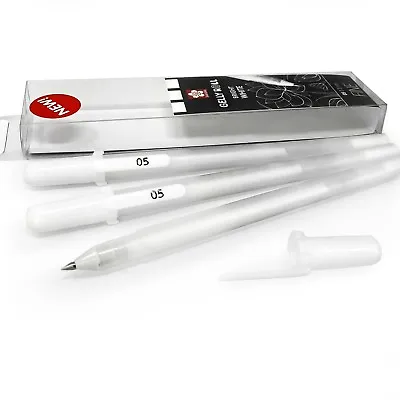 Sakura Gelly Roll Gel Pens – 0.5mm – Fine - Bright White – Wallet Of 3 • £6.99