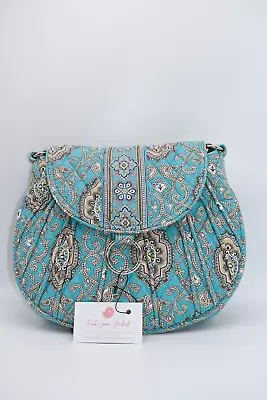 Vera Bradley Saddle Up Crossbody Bag In  Totally Turq  Pattern • $18.56