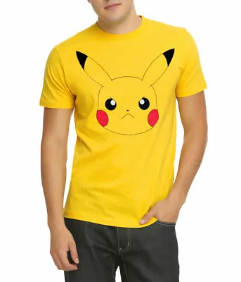 $17.99 • Buy Pokemon Pikachu Face Adult T-Shirt