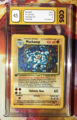 £34.99 • Buy Machamp 1st Edition Holo 1999 Base Set Pokemon TCG Graded CGS 4.5 PSA BGS CGC