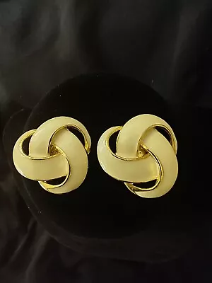 Vintage Swirl / Knot Clip On Earrings • $8