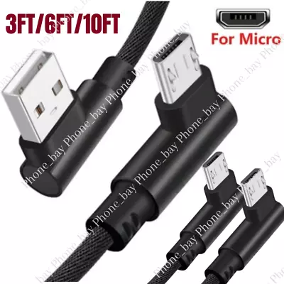 Right Angle Micro USB Cable 90 Degree Fast Charging Cord For Samsung LG Android • $6.66