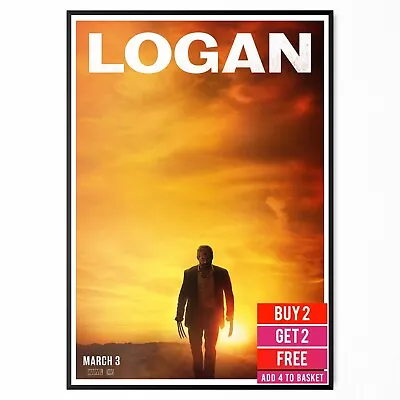 LOGAN Movie POSTER X-Men Wolverine Marvel Hugh Jackman Wall Art Poster A5-A3 • £4.99