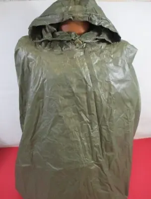 Post-Vietnam Era US Army Heavy Duty Nylon Coated Poncho - Dated 1984 - Very NICE • $41.99