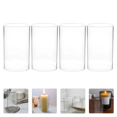 $23.31 • Buy 4Pcs Lamp Glass Candle Glass Cover Glass Candle Cover