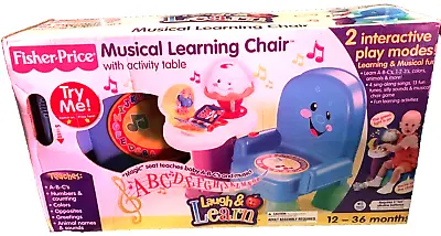 Fisher Price Laugh & Learn Musical Learning Chair With Activity Table Blue - NIB • £56.96