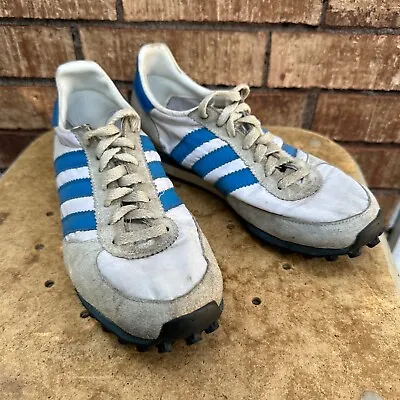 Adidas TRX Competition Running Shoes West Germany 3 Stripes White Blue • $149.79