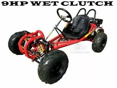 9hp 270cc Go Kart Single Seat Adult Buggy Quad Atv Suspension Wet Clutch Red • $1499