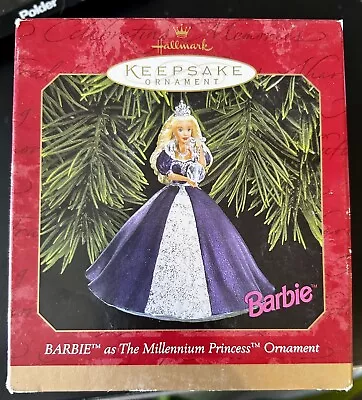 BOX ONLY NO ORNAMENT Hallmark Keepsake 1999 Millenium Princess Holiday Barbie • $2.99