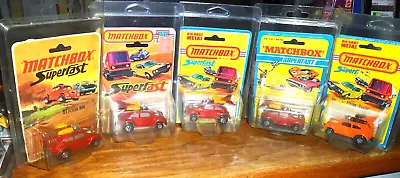 Rare 5 Lot Blister Packs Dte Lesney Matchbox Superfast Vw Volkswagon Flying Bug • $495