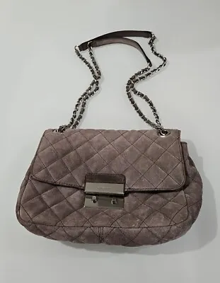Michael Kors Chain Sloan Quilted Gray Shoulder Bag Or Crossbody • $30