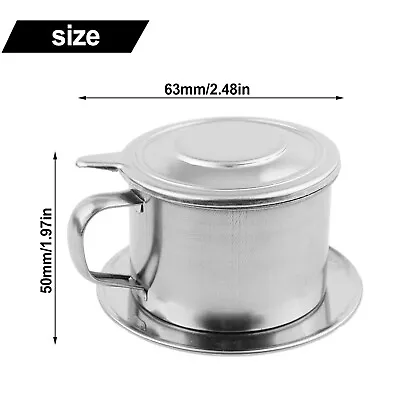 Vietnamese Coffee Pot Coffee Maker 50/100ml Drip Filter Silver Home Decor 1PC • $10.06
