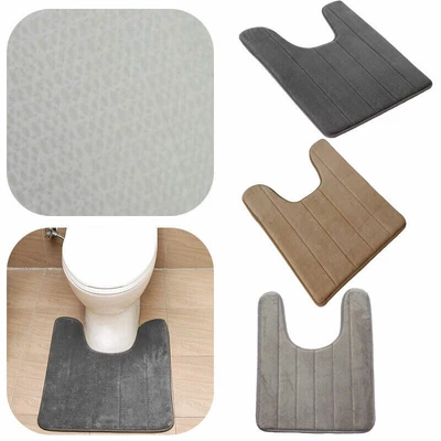 £6.50 • Buy Coral Fleece Anti Slip Toilet Floor Mat Washable Bath Pedestal Pad Rug Home Soft