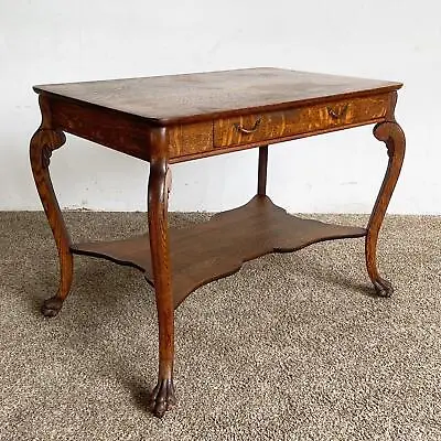 Vintage Tiger Oak Console Table/Desk • $895
