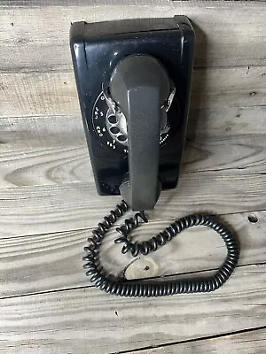 Vintage Bell System Western Electric Black Rotary Dial Wall Telephone 554 AS-IS! • $38.25