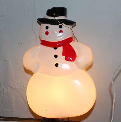 Vintage 1990s Noma Lighted Double Sided Snowman Window Decor Blow Mold • $24.99