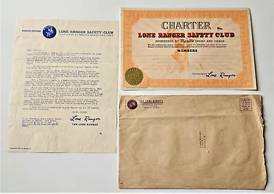 1939 Complete MERITA Bread Lone Ranger Safety Club Charter Kit Radio Premium • $80