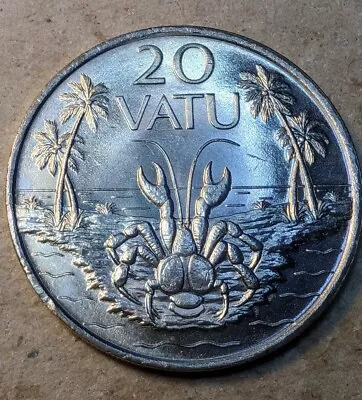 Vanuatu 20 Vatu 1983 Unc Exotic Polynesian Coin Crab • $3.50