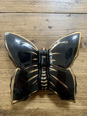 £20 • Buy Vintage Ceramic Wall Butterfly Decoration Gold