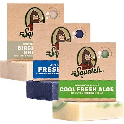 Dr. Squatch All Natural Soap Bar For Men - 3 Bar Variety Pack - • £24.99