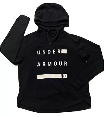 Under Armour Black Pullover Sweatshirt Mens Large Hoodie Loose Cowl Neck • $29.95