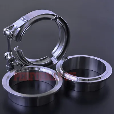 Universal 2.5'' V-Band Flange Clamp Kit Mild Turbo Exhaust Downpipe USA STOCK • $16.99