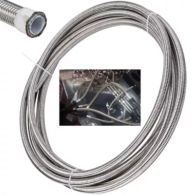 1m 6AN Fuel Line Hose AN6 5/16  Stainless Steel Braided Fuel Hose Durable▷` • $14.59
