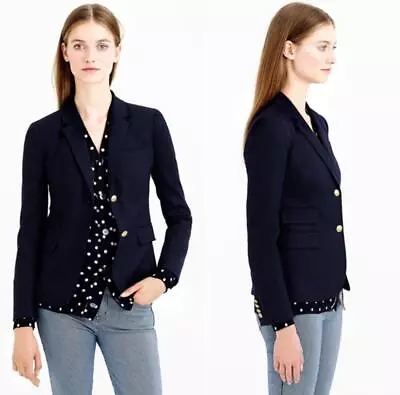 J. Crew Schoolboy Blazer Navy Blue Jacket Gold Buttons • $41