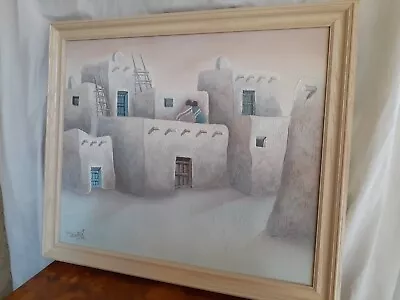 Myung  Mario  Jung -   Pueblo - Original Oil Painting *Sevens 7 • $449