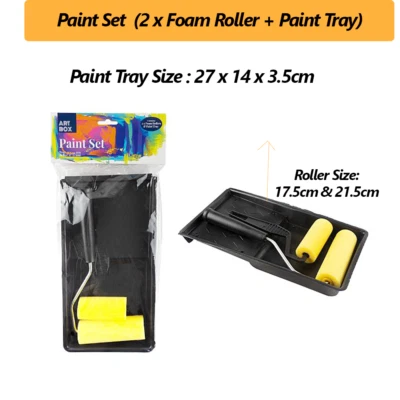 $13.95 • Buy Foam Rollers Tray Paint Set Canvas Acrylic Oil Wall Painting Craft  Art Projects