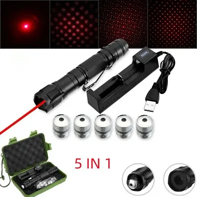 Red Laser Pointer Pen 660nm Rechargable Beam Torche Pen 1000Miles With Box UK • £14.99