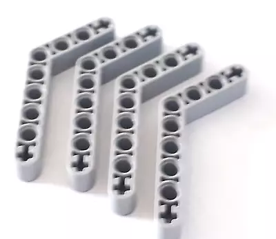 LEGO Technic Liftarm Modified Bent Thick 1 X 9 (6 - 4)  4x Light Grey • $2.90