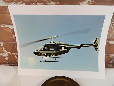MASS STATE POLICE HELICOPTER  Pic Collector~decor~man Cave~C Below!! • $20.98